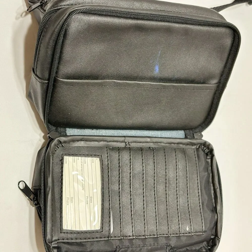 Black Vintage Nikon Leatherette Waist/Fanny Pack / Cross Body Bag